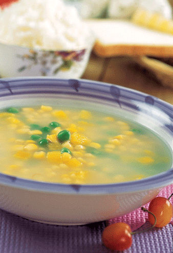 Green Peas Corn Soup